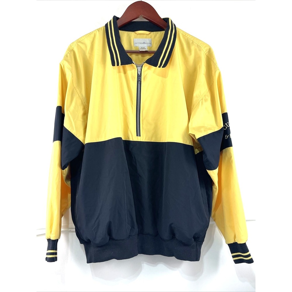 Cutter & Buck Womens Medium Yellow Gulf Long‎ Sleeve Windbreaker